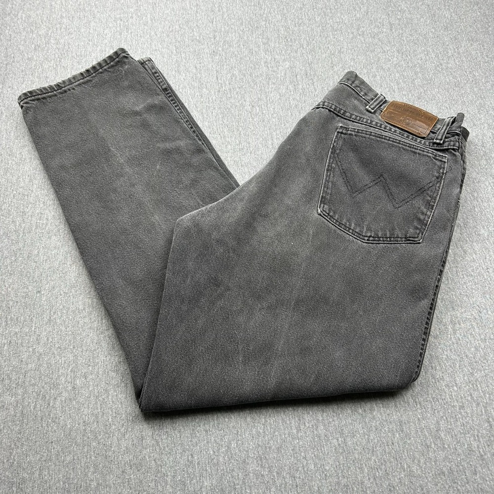 Wrangler Rugged Wear Faded Black Gray Jeans Mens 34x31 Outdoor Workwear